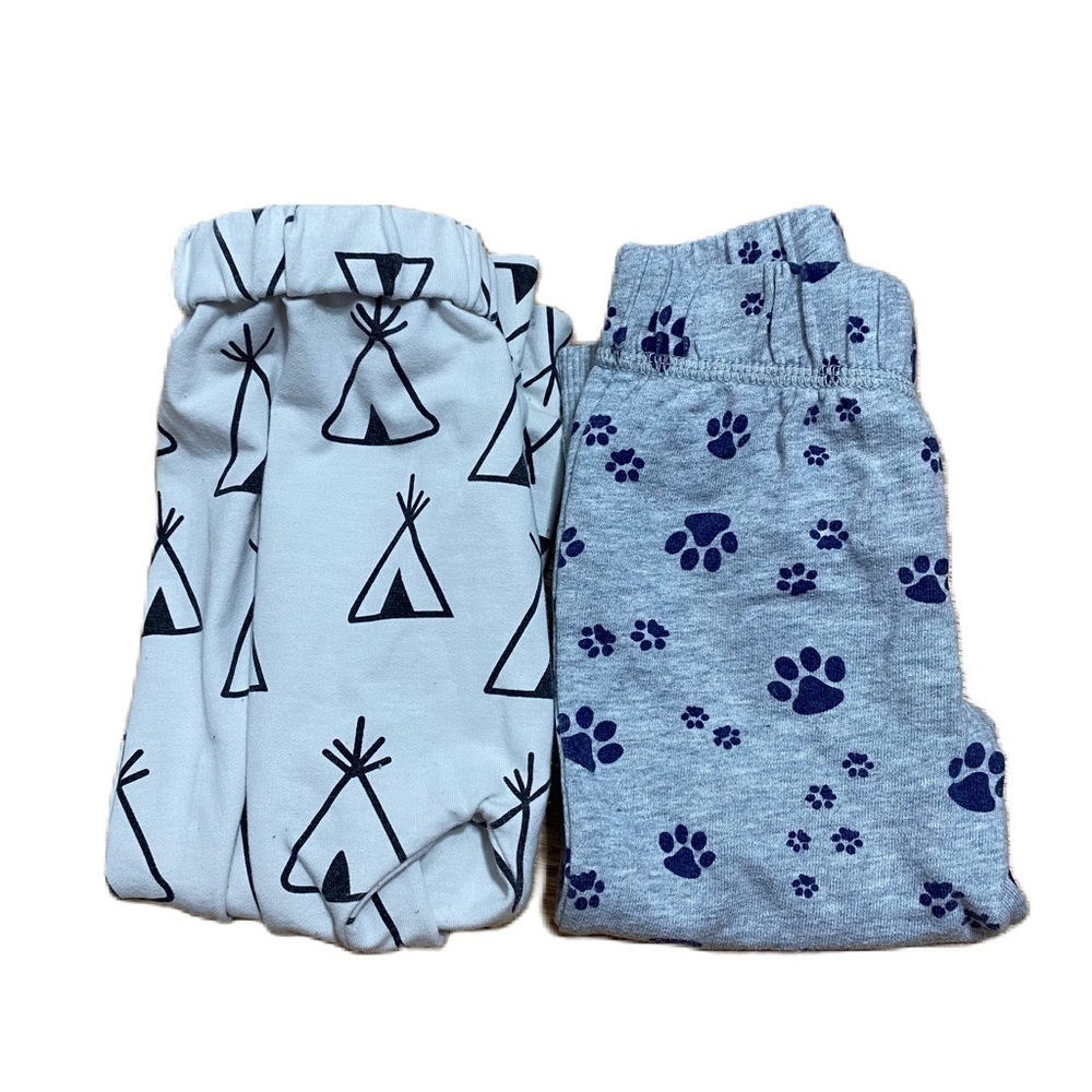 18 Month Pants Bundle Paw Print Camping Tent Gray White Casual Baby Kids